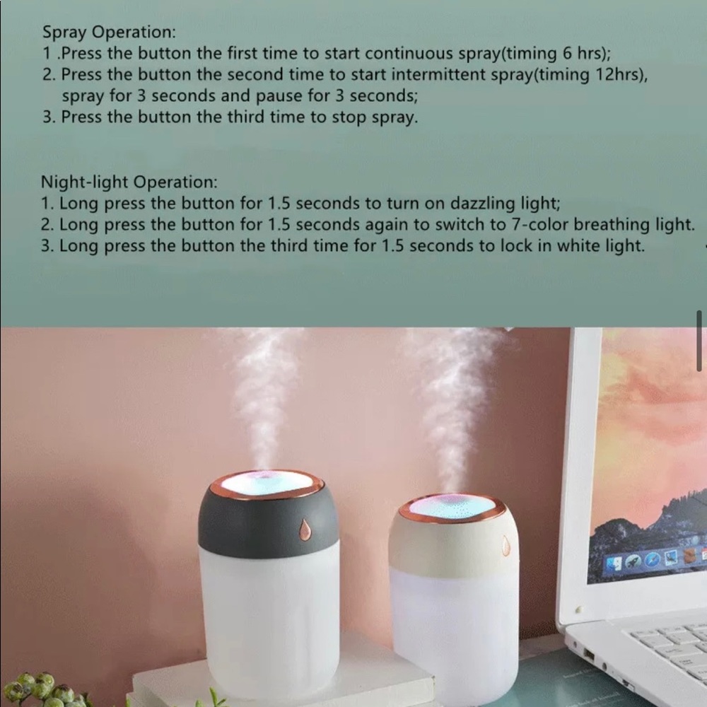 Brand new product:330ml Portable Usb Colorful Humidifier Mini New Product - Picture 14 of 14